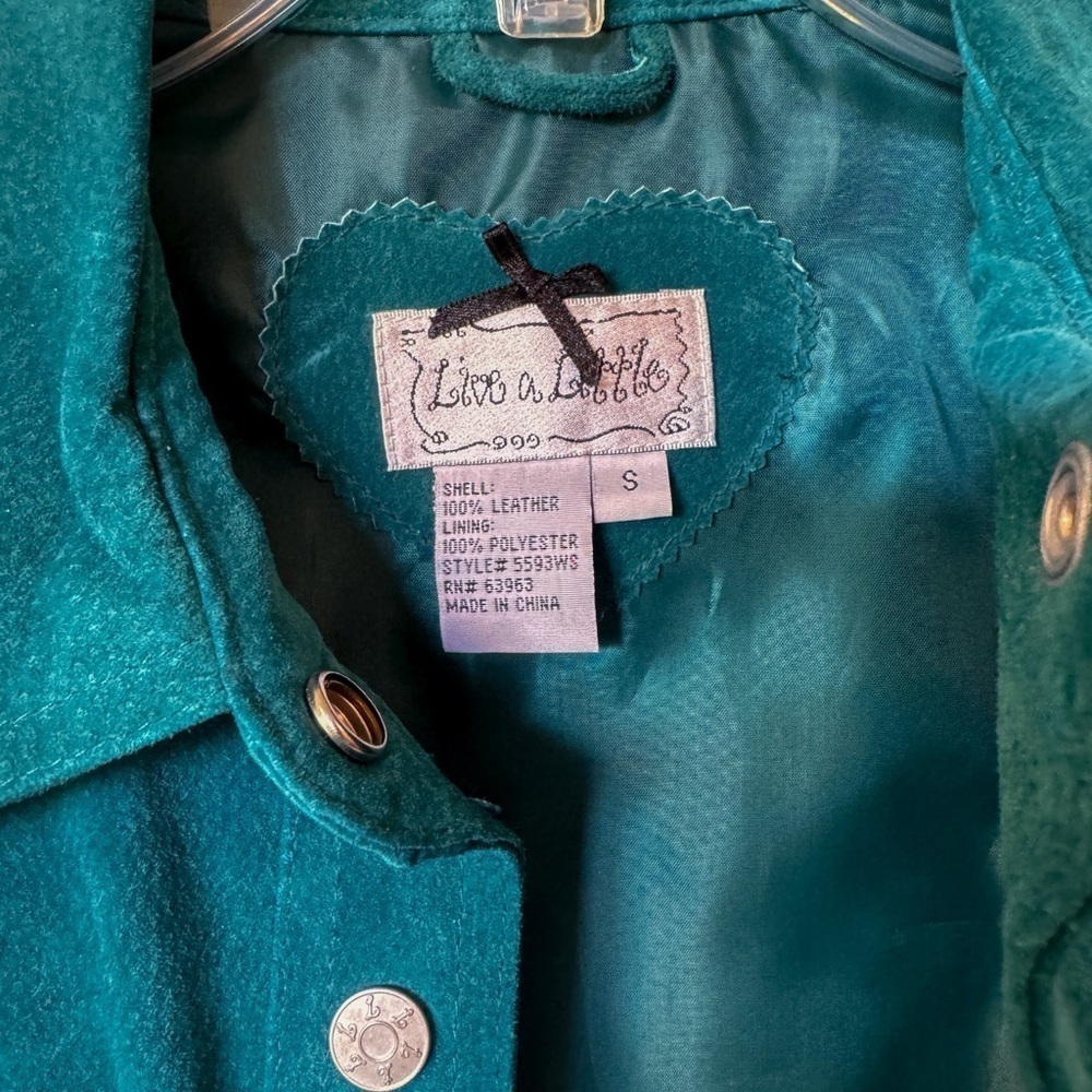 Genuine Suede Emerald Green Jacket | Women's Small | Western Ranch | NWOT - Picture 2 of 11